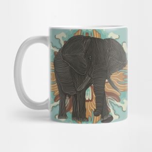 Modern African Elephant Mug